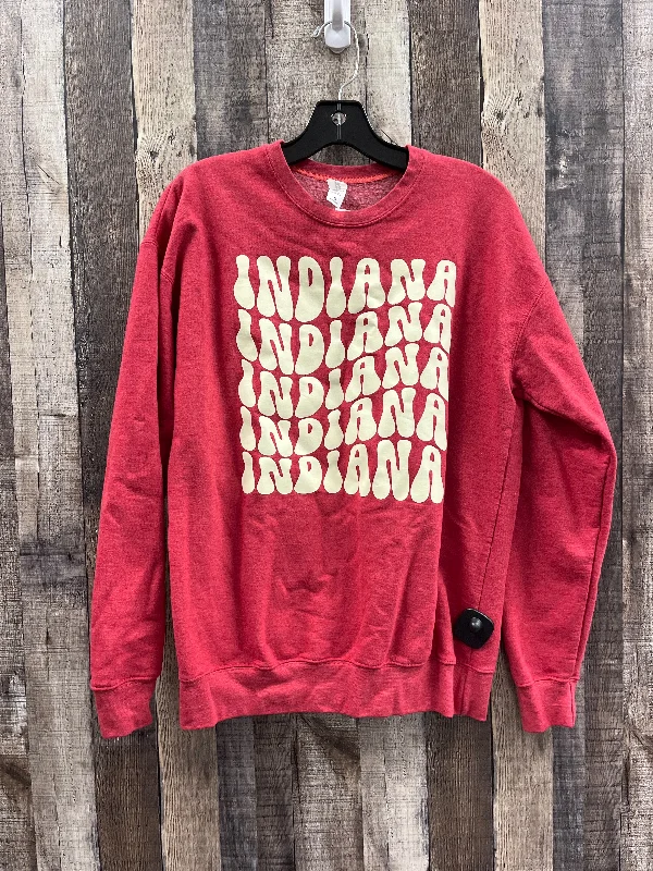 Sweatshirt Crewneck By Tultex In Red, Size: S