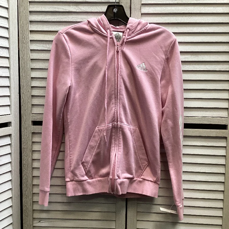 Sweatshirt Hoodie By Adidas In Pink, Size: S