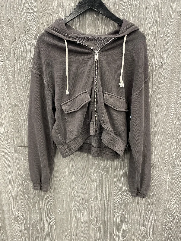 Sweatshirt Hoodie By Aerie In Grey, Size: S