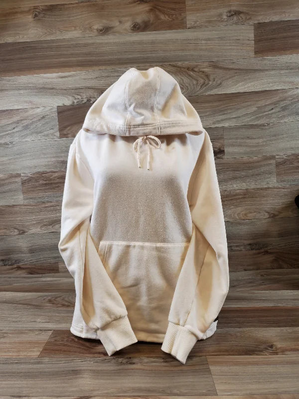 Sweatshirt Hoodie By Athleta In Cream, Size: S