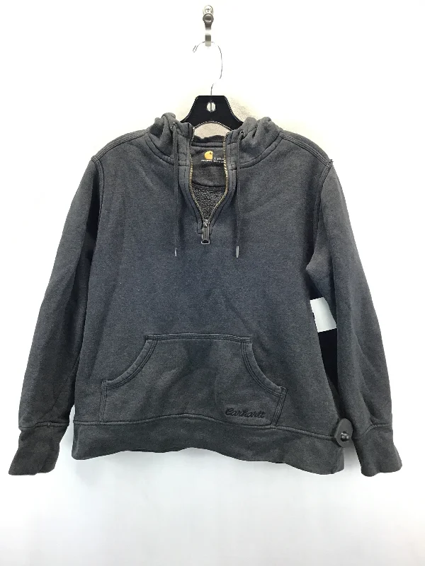 Sweatshirt Hoodie By Carhartt In Grey, Size: 12