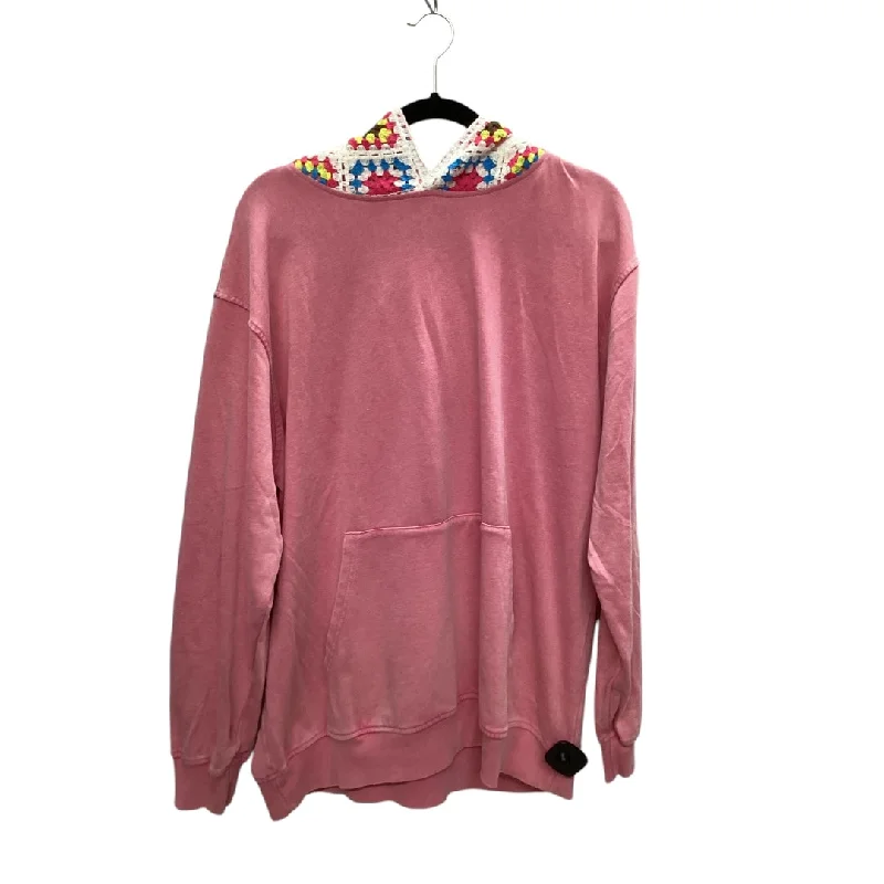 Sweatshirt Hoodie By Clothes Mentor In Pink, Size: 2x