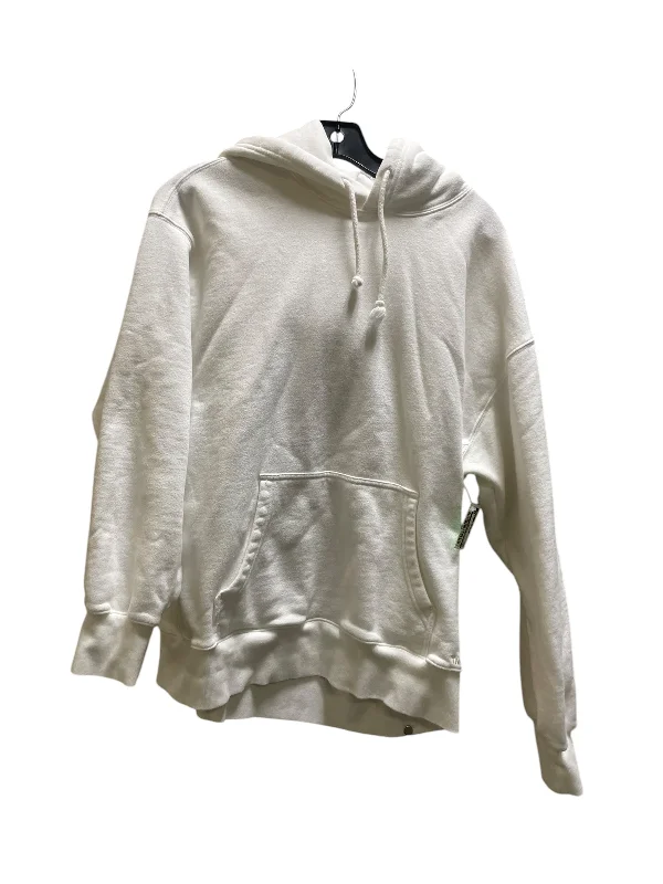 Sweatshirt Hoodie By Clothes Mentor In White, Size: M