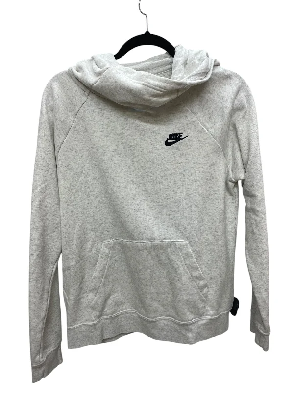 Sweatshirt Hoodie By Nike Apparel In Grey, Size: M