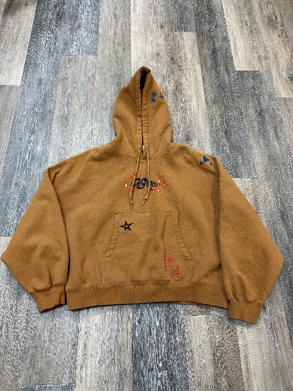 Sweatshirt Hoodie By Obey In Tan, Size: S