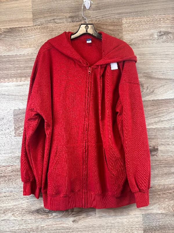 Sweatshirt Hoodie By Old Navy In Red, Size: M