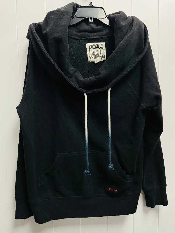 Sweatshirt Hoodie By Peace Love World In Black, Size: M