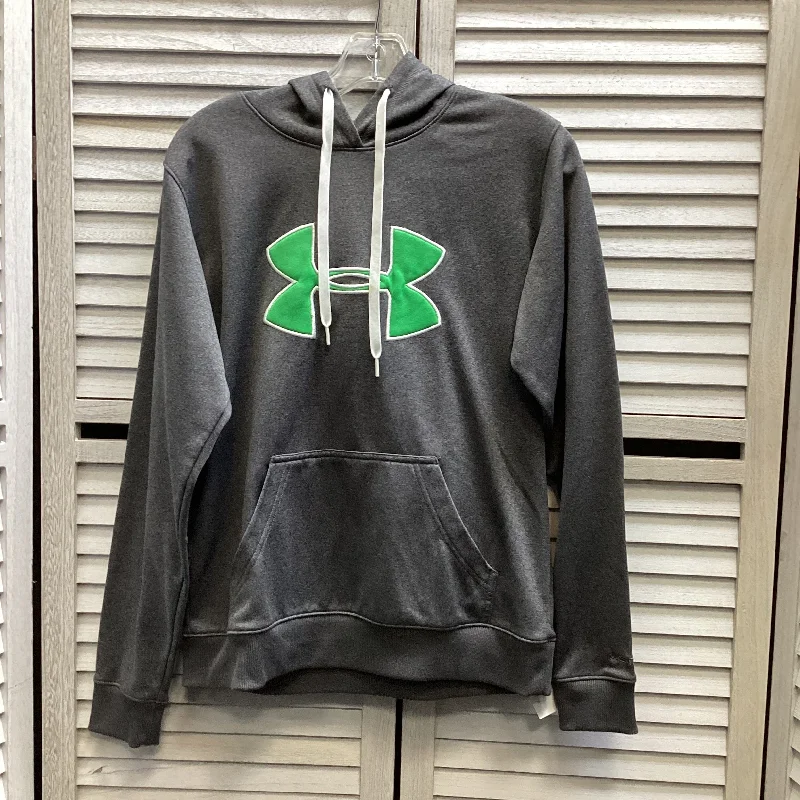 Sweatshirt Hoodie By Under Armour In Grey, Size: S