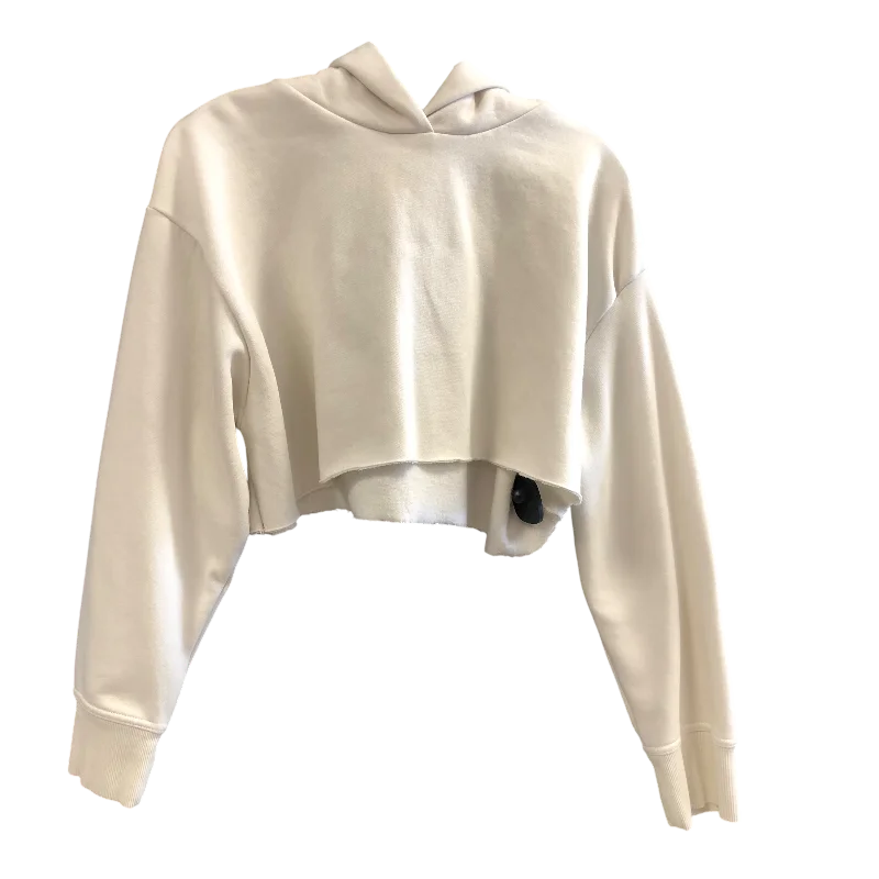 Sweatshirt Hoodie By Zara In Cream, Size: Xl