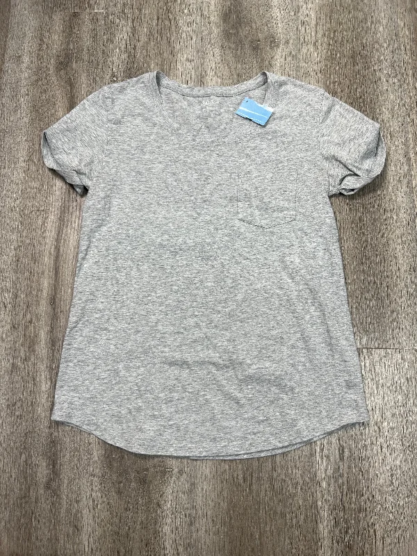 Top Short Sleeve Basic By Anna In Grey, Size: S