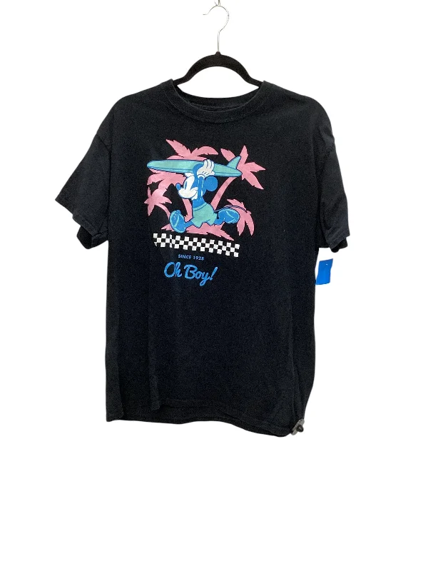 Top Short Sleeve Basic By Disney Store In Black, Size: L