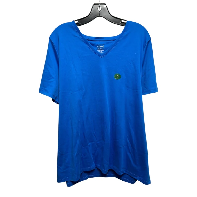 Top Short Sleeve Basic By L.l. Bean In Blue, Size: 2x