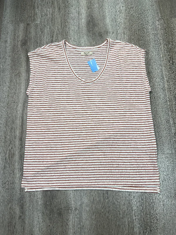 Top Short Sleeve Basic By Madewell In Striped Pattern, Size: S