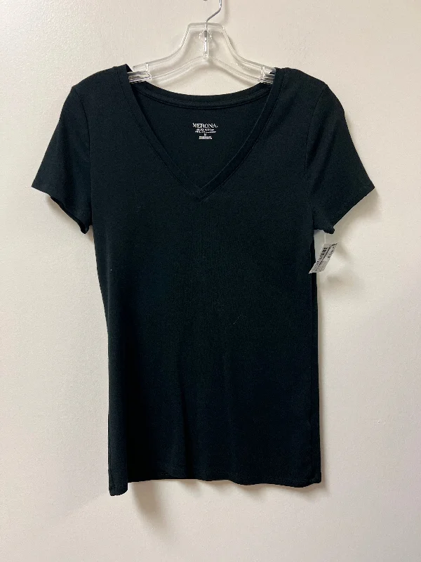 Top Short Sleeve Basic By Merona In Black, Size: M