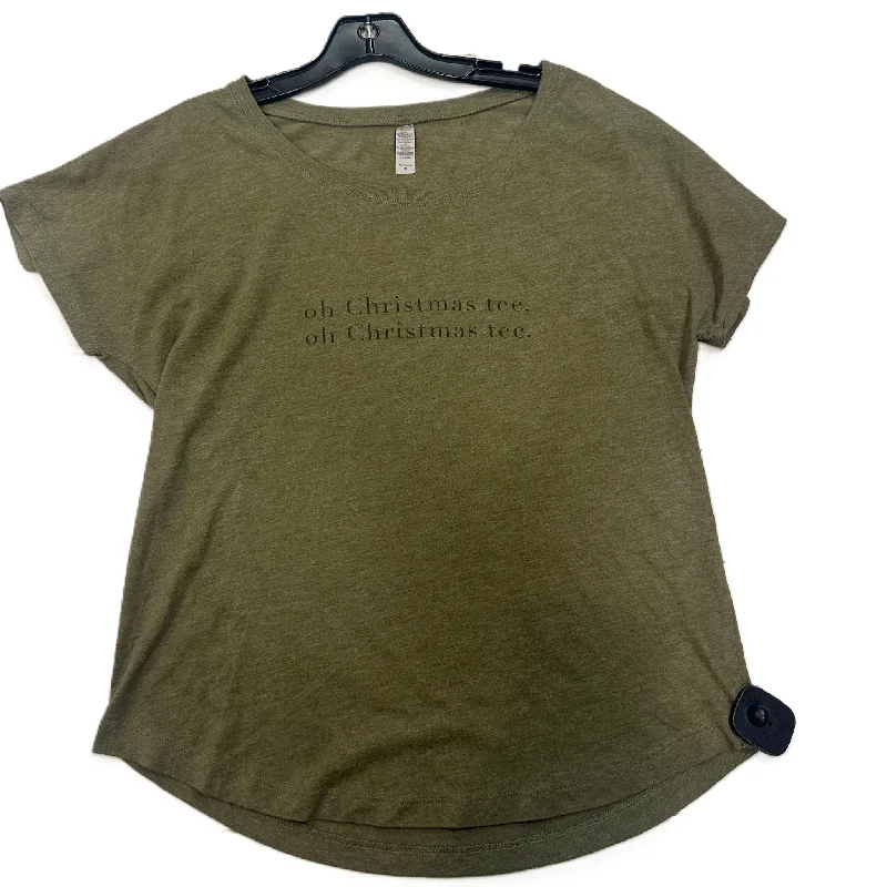 Top Short Sleeve Basic By Oh Mamma In Green