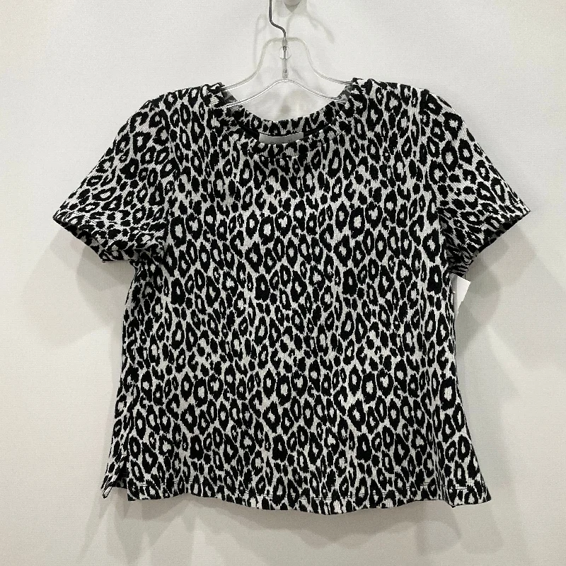 Top Short Sleeve By Eri + Ali In Black & White, Size: Xs