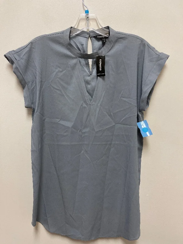 Top Short Sleeve By Express In Blue, Size: M