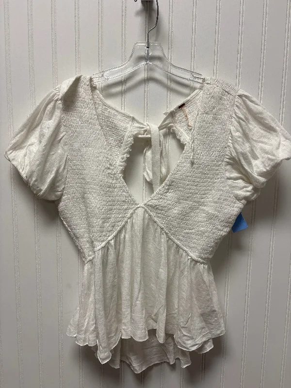 Top Short Sleeve By Free People In White, Size: L