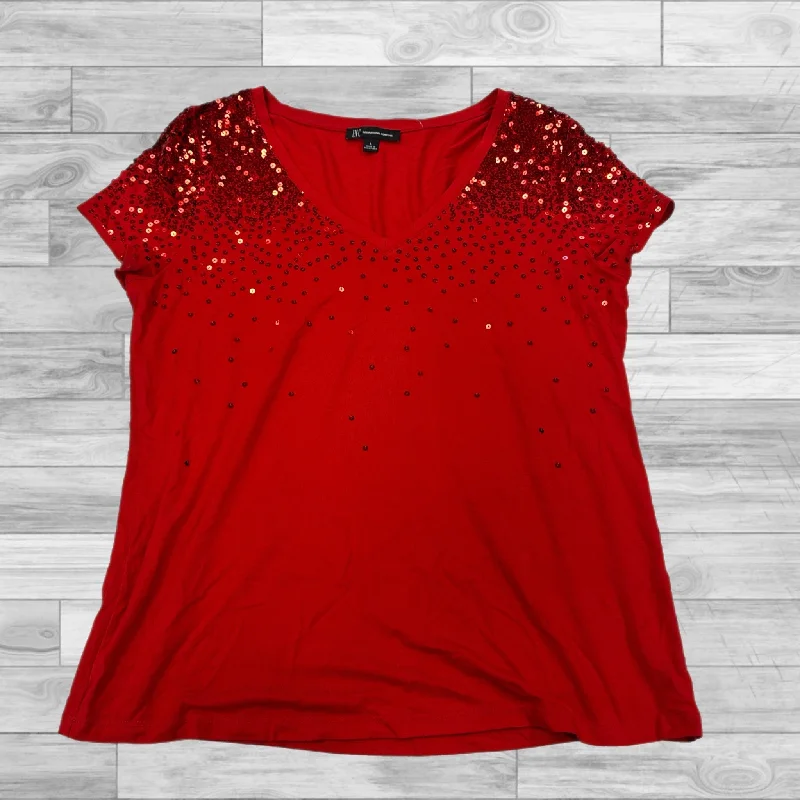 Top Short Sleeve By Inc In Red, Size: L