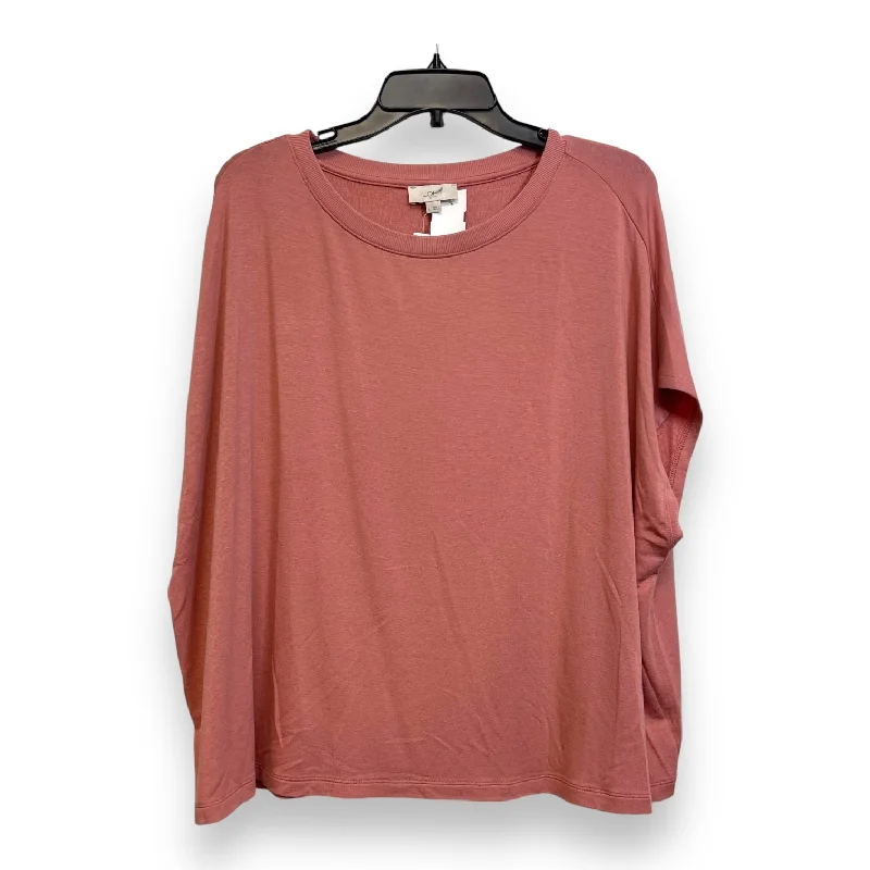 Top Short Sleeve By Loft O In Rose, Size: L