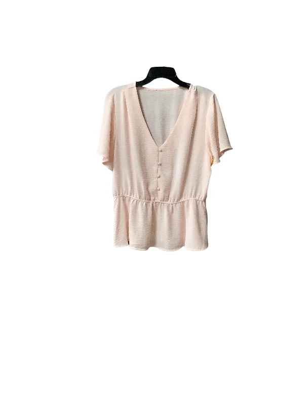 Top Short Sleeve By Nordstrom In Pink, Size: Xl