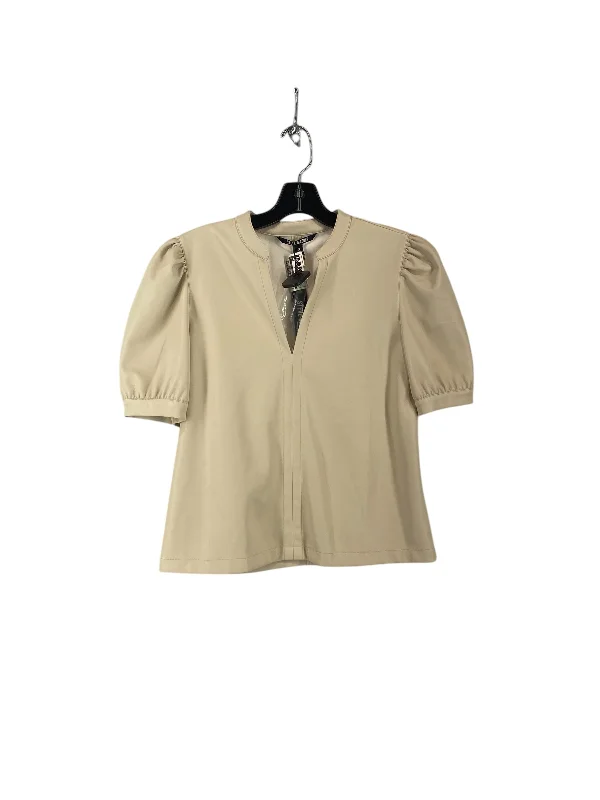 Top Short Sleeve By Steve Madden In Tan, Size: S