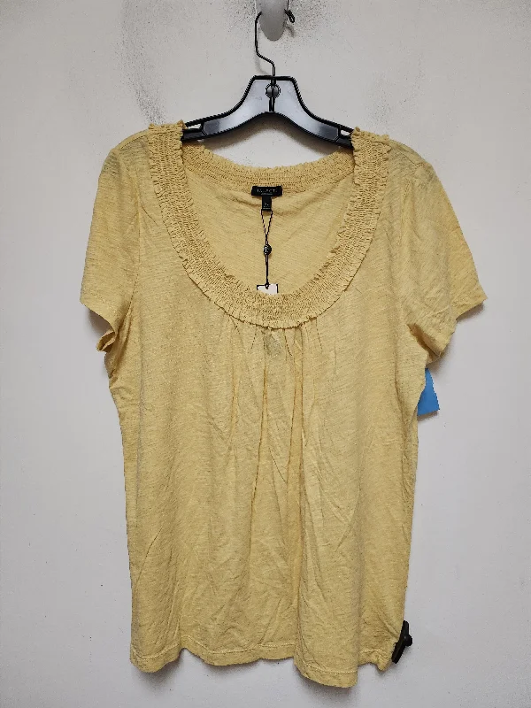 Top Short Sleeve By Talbots In Yellow, Size: Xl