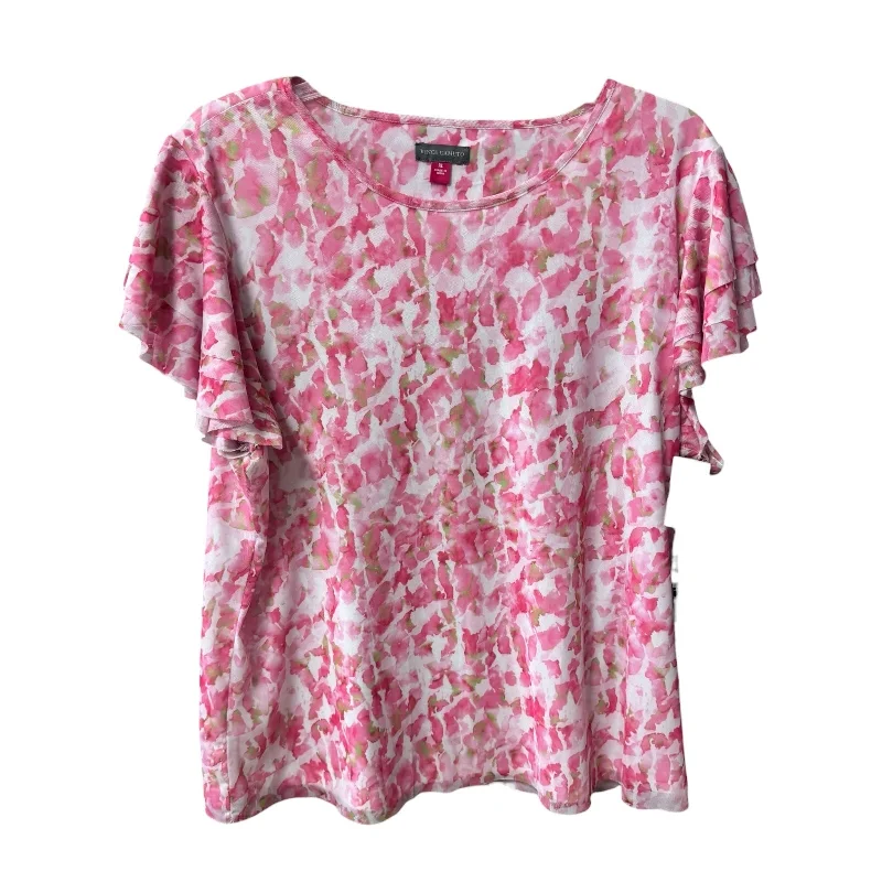 Top Short Sleeve By Vince Camuto In Pink, Size: Xl