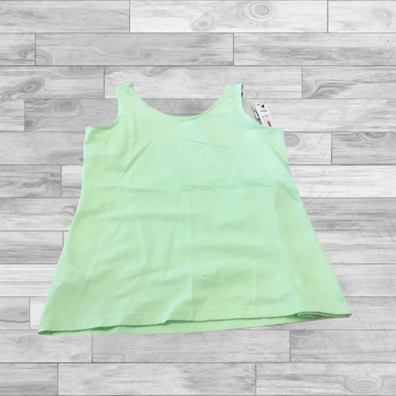 Top Sleeveless Basic By Talbots In Green, Size: Xs