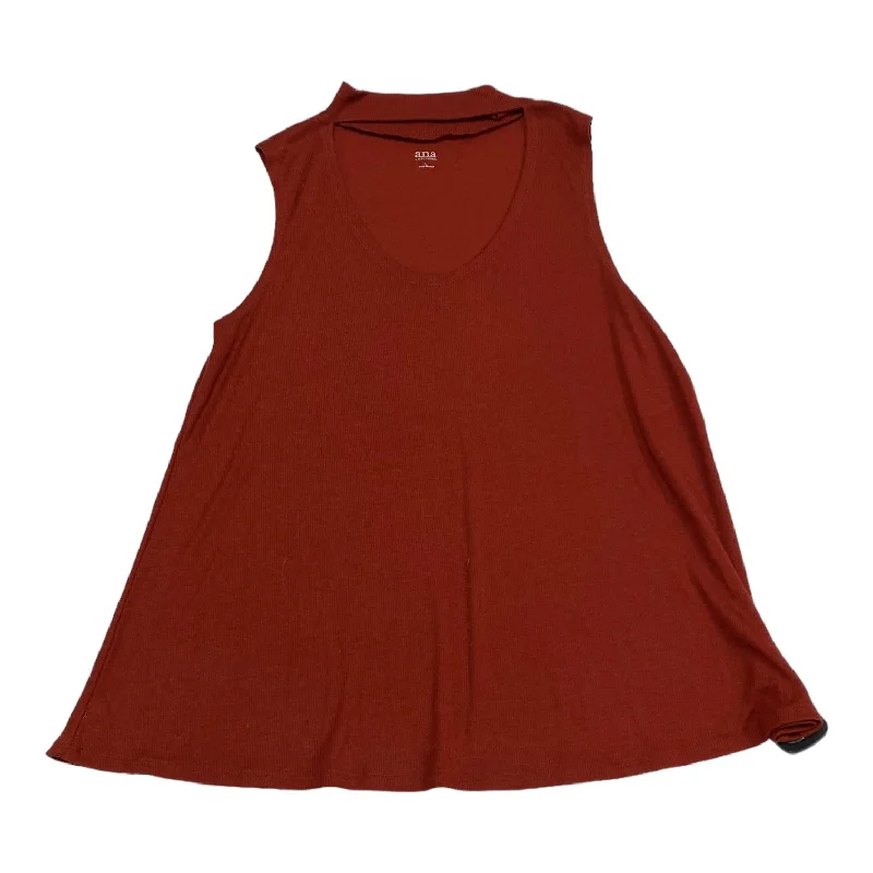 Top Sleeveless By Ana In Red, Size: L