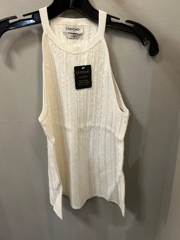 Top Sleeveless By Bebe In White, Size: Xxs