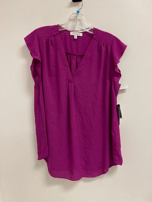 Top Sleeveless By Chaus In Purple, Size: 1x