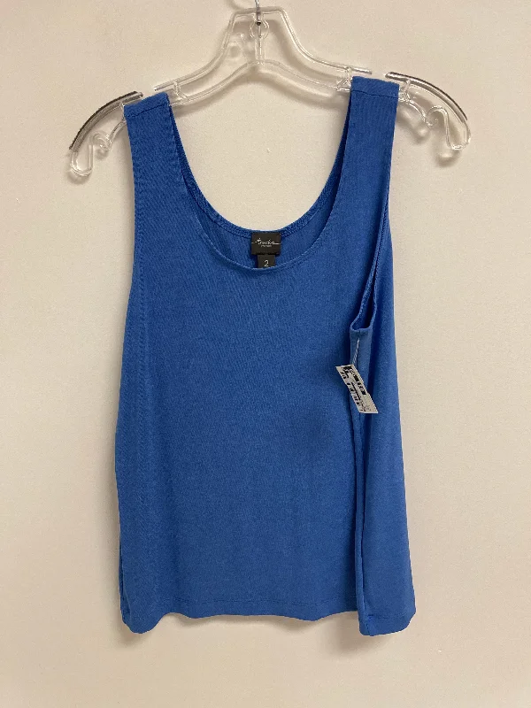 Top Sleeveless By Chicos In Blue, Size: L