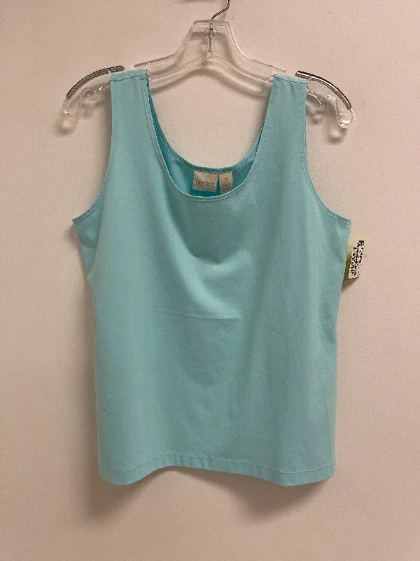 Top Sleeveless By Chicos In Blue, Size: L