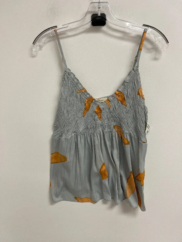 Top Sleeveless By Clothes Mentor In Grey & Orange, Size: M