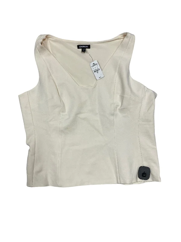 Top Sleeveless By Express In Cream, Size: Xl