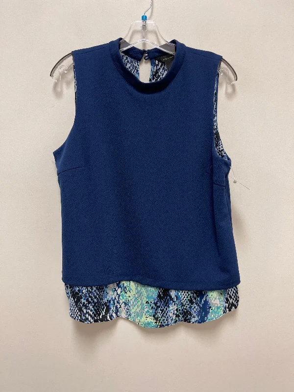 Top Sleeveless By Investments In Blue & Green, Size: L