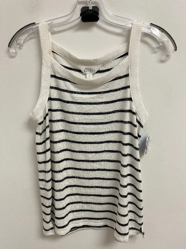 Top Sleeveless By Market & Spruce In Black & White, Size: S