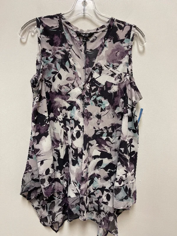 Top Sleeveless By Simply Vera In Purple, Size: M