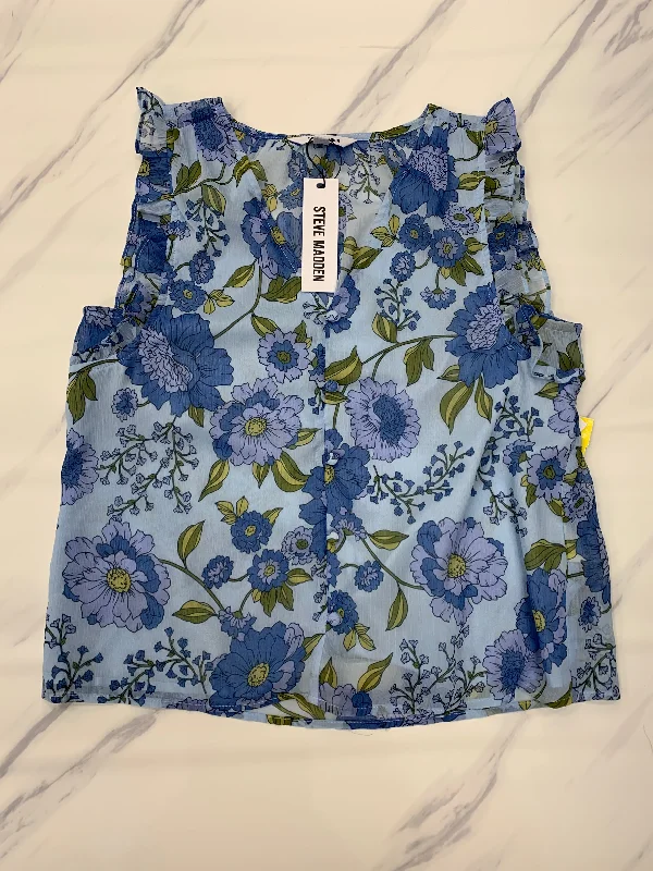 Top Sleeveless By Steve Madden In Blue, Size: S