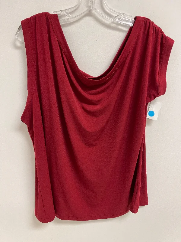 Top Sleeveless By Torrid In Red, Size: 1x