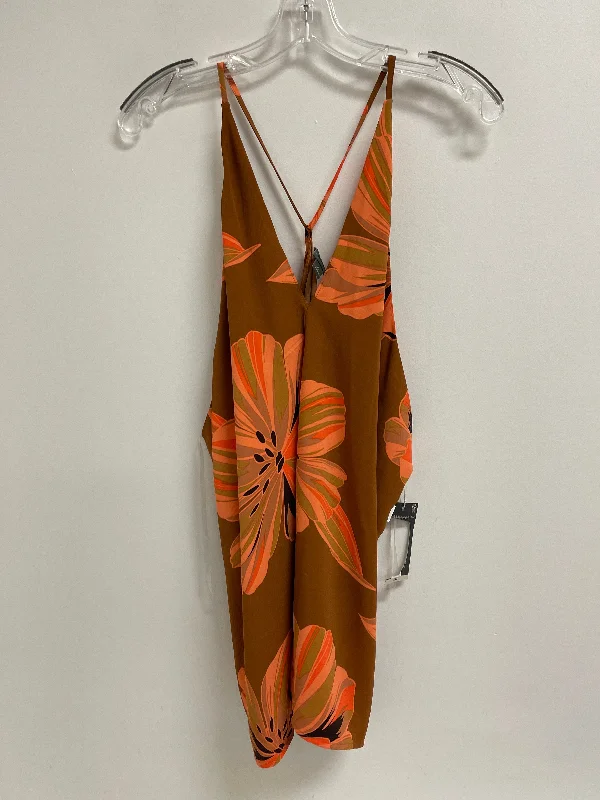 Top Sleeveless By Worthington In Brown & Orange, Size: Xl