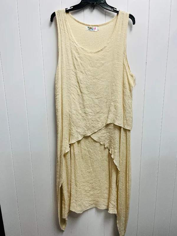 Tunic Sleeveless By Clothes Mentor In Cream, Size: Osfm