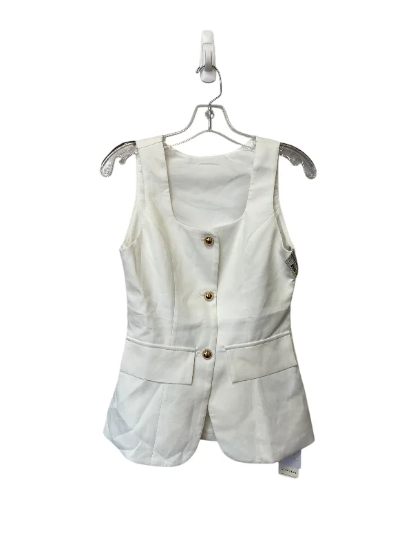 Tunic Sleeveless By Clothes Mentor In White, Size: Xs