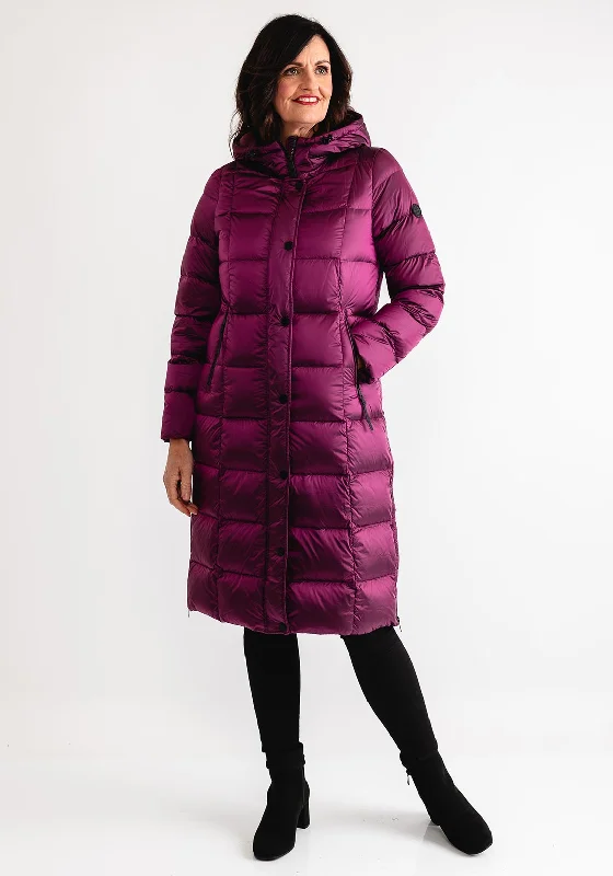 Barbara Lebek Metallic Quilted Long Coat, Pink