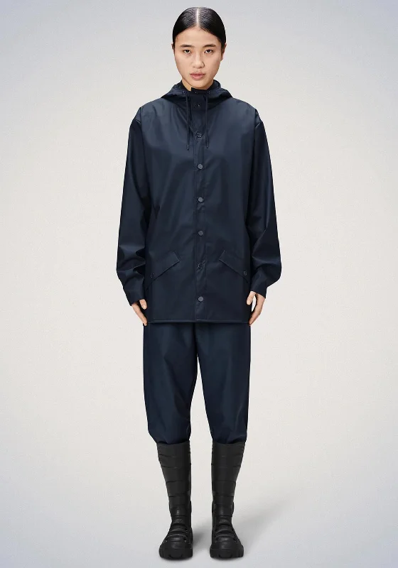 Rains Waterproof Short Raincoat, Navy