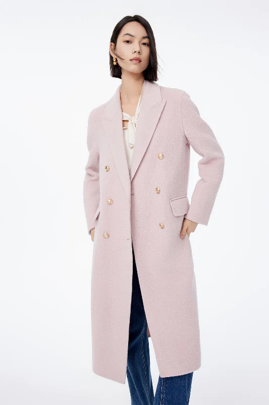 LILY Double-Breasted Sheep Wool Overcoat