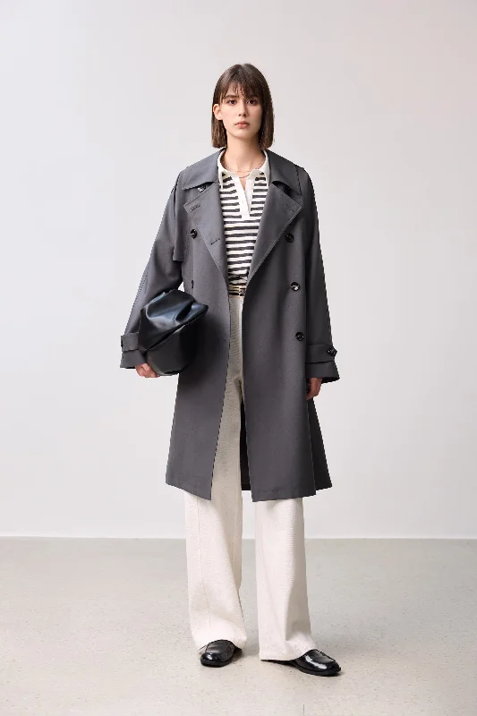 LILY Elegant Commuter Long Trench Coat