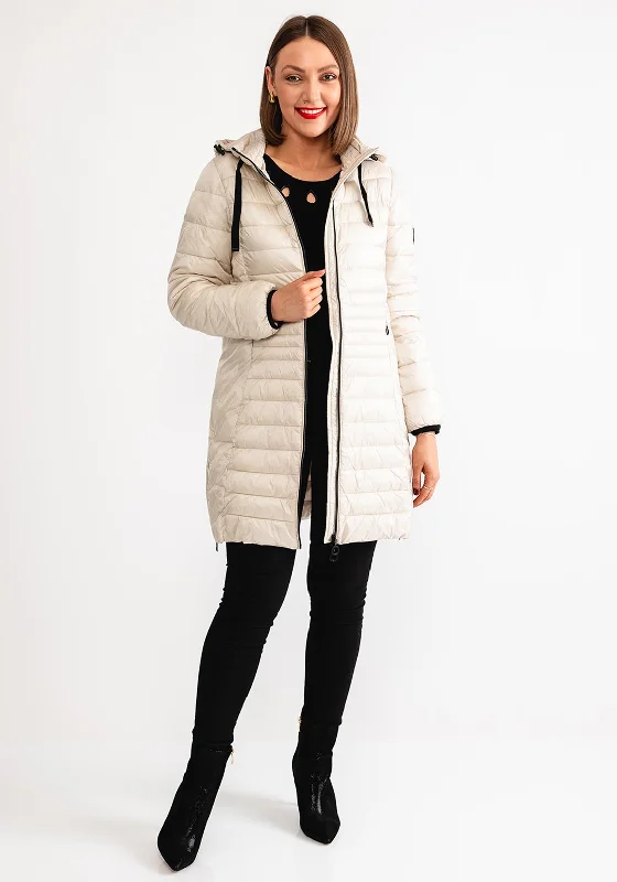 Rino and Pelle Gitta Padded Hooded Coat, Cream