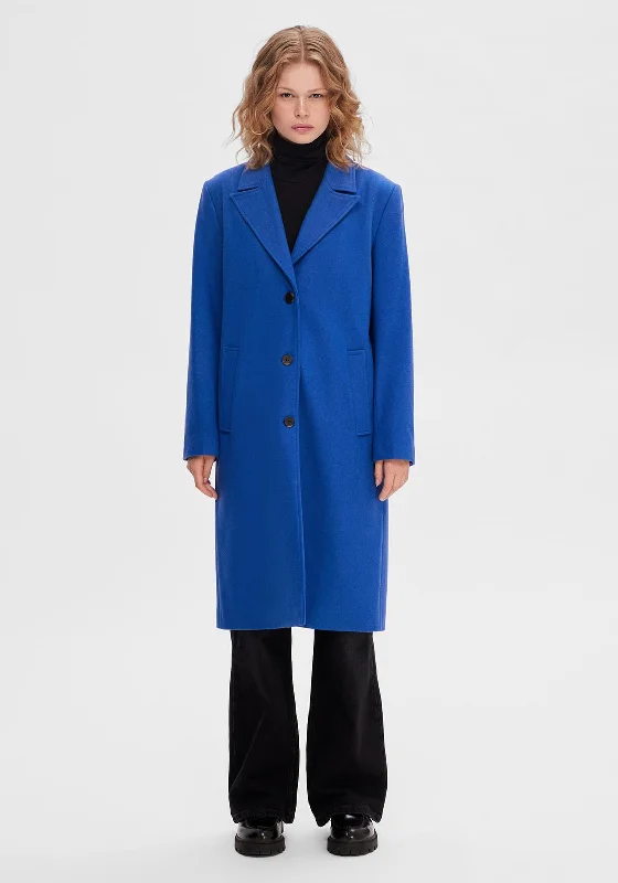 Selected Femme Alma Wool Coat, Nebulas Blue